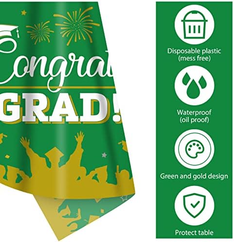 Pacote duaiai- 2 itens: toalha de graduação verde+ mesa de graduação