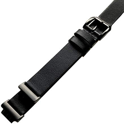 Nickston Black Double Wrap Leather Band compatível com Fitbit Inspire e Inspire HR Fitness Tracker duas