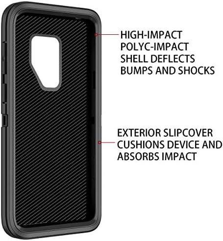 I-Honva para Galaxy S9 Plus Caso Poeira à prova de choque/gota Prova de 3 camadas Proteção corporal
