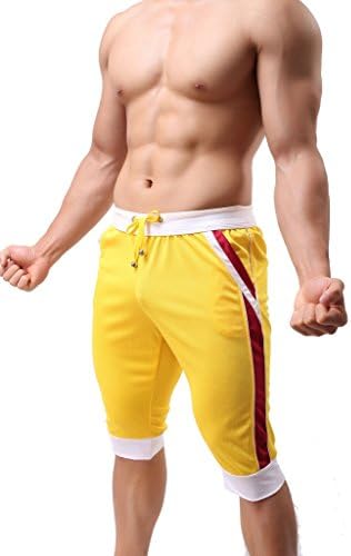 Calças de esportes de moda masculina do Onefit de verão calças de seção finas capri