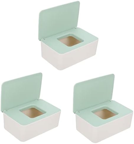 Caixa de lenços de armazenamento de lenços úmidos de 3 PCs para recipientes para recipientes de maquiagem