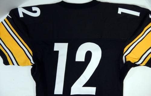 1999 Pittsburgh Steelers 12 Jogo emitido Black Jersey 48 DP21209 - Jerseys usados ​​na NFL não