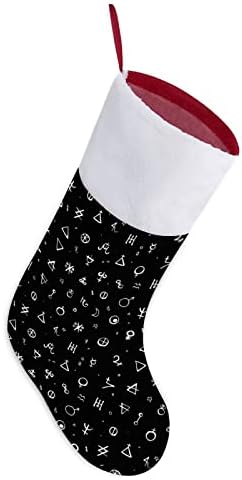 Símbolo gótico oculto meias de férias de natal vermelho