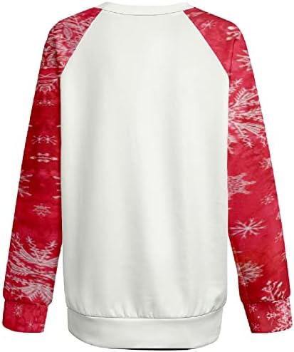 Mulheres feias de moletom de Natal de Natal Blockr RENEGRA CREWNECK Pullover de férias Tops Blusa da camiseta gráfica