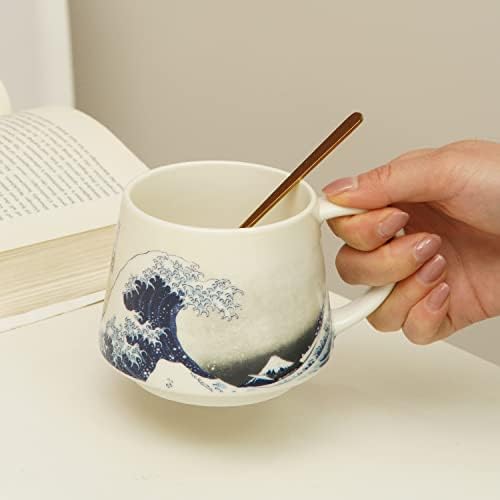 TopArorn Ceramic Coffee Caneca Viagem Cup Presente 12 onças, Copa de Tea de Porcelana Com alça