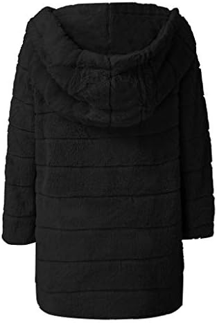 iyyvv feminino inverno quente imitação de puras casaco comprido jaqueta com capuz parka sobretudo sobretudo