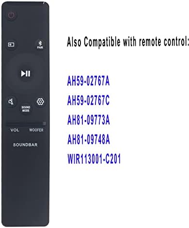 AH81-11678A substituiu o ajuste remoto para a barra de som Samsung HW-T40M HW-T410 HW-T410/ZA HW-T47M HW-R50C