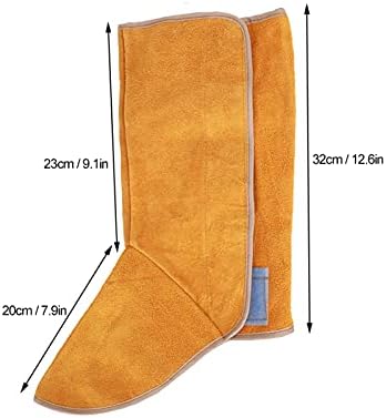 Protetor de sapato de couro de couro pesado, abas de soldagem resistente ao calor, tampa de pés