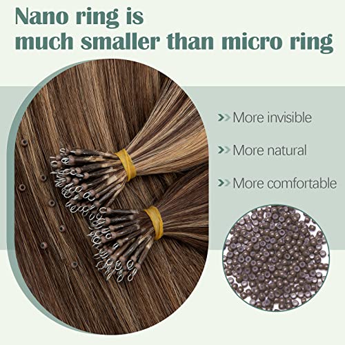 Extensões de cabelo de nano-nano-nano STIXA DE CABELO Humano Extensões de cabelo Nano Ring Destaques