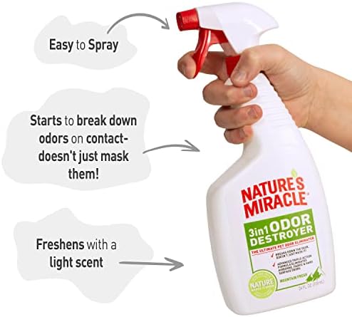 Destruidor de odor 3-em-1 Miracle 3-1 da Nature, Mountain Fresh Swent, 24 onça fluida