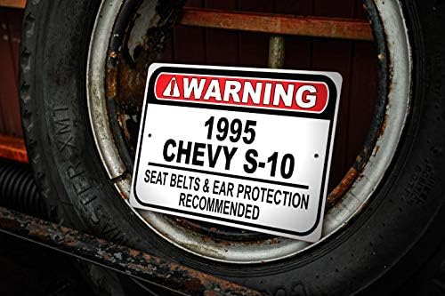 1995 95 Chevy S -10 Seat Belt Recomendado Recomendado Sinal de carro, sinal de garagem de metal, decoração