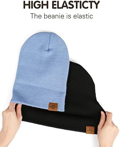 Kids Beanie, chapéus de inverno macios para meninos meninas crianças bebês, boné de malha de duas