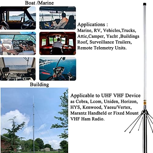 Rádios de antena marítima SignalPlus VHF 156-163MHz Antenas de barco com catraca ajustável de nylon