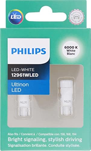 Philips 12961 Ultinon liderou a lâmpada de sinalização externa branca, pacote de 2