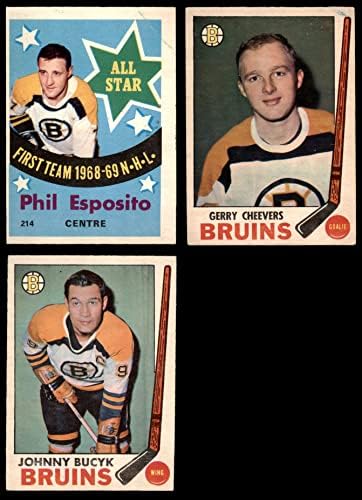 1969-70 O-PEE-Chee Boston Bruins, perto da equipe, colocou o Boston Bruins VG+ Bruins