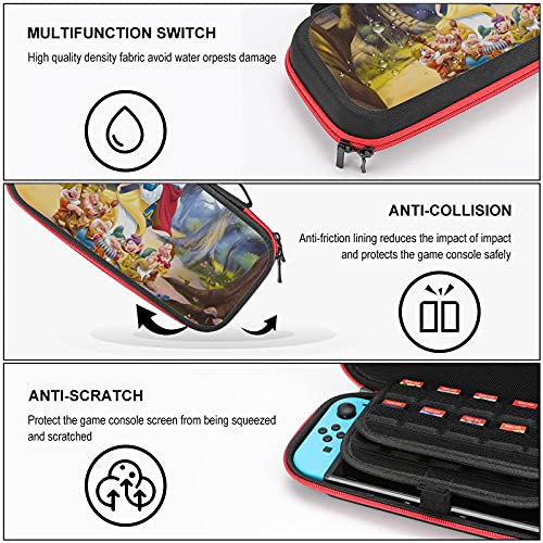Cartoon Snow White Bag, Switch Travel Transporting Case para Switch Lite Console e Acessórios,