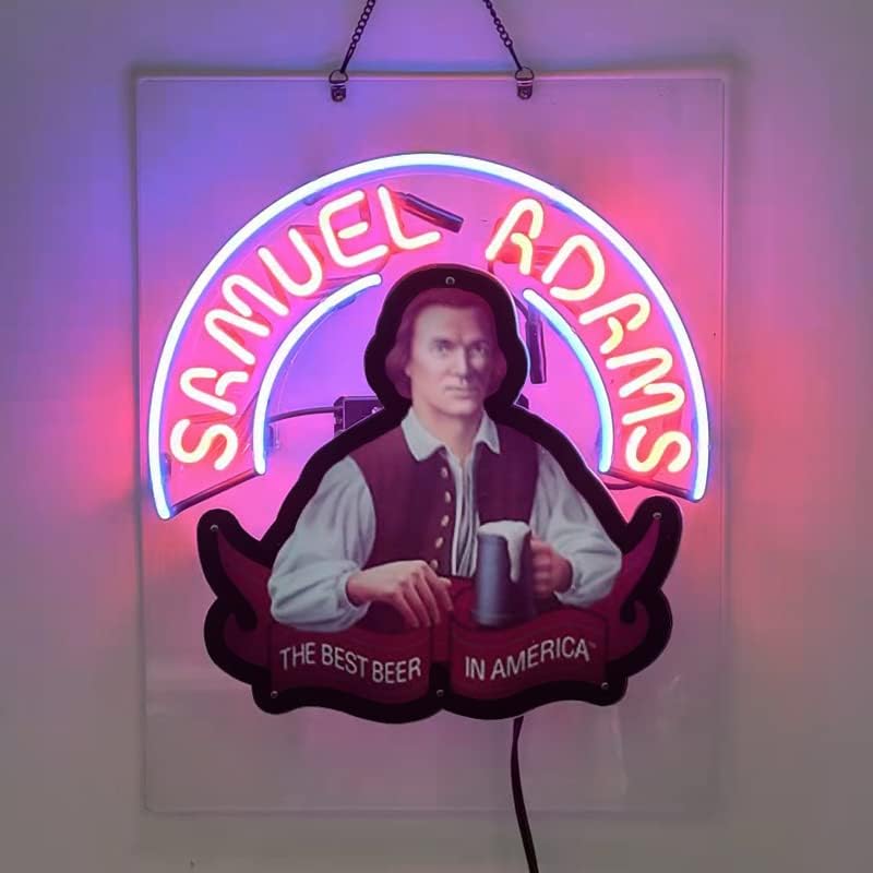 Samuel Adams Cerveja Sinais de neon de vidro de vidro de vidro de vidro sinais de barra de neon para casa de cerveja