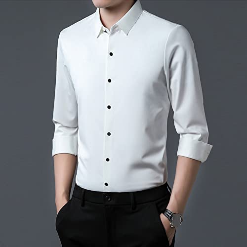 Camisa casual de vestido casual grátis de rugas masculinas Camisas para baixo camisetas de colarinho de