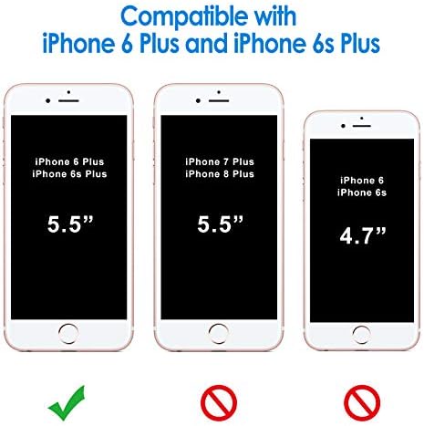 Jetch Silicone Case para iPhone 6s Plus/6 Plus 5,5 polegadas, capa protetora de corpo inteiro e sedoso,