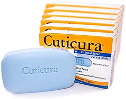 Cuticura Deep Cleansing Face and Body Soap, antibacteriano, Original medicamentoso-Sabão de barra de limpeza profunda