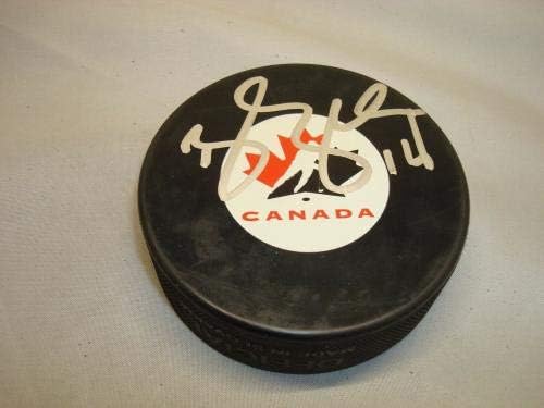 Brendan Shanahan assinou a equipe Canadá Hóquei Puck Autografado PSA/DNA CoA 1A - Pucks de NHL
