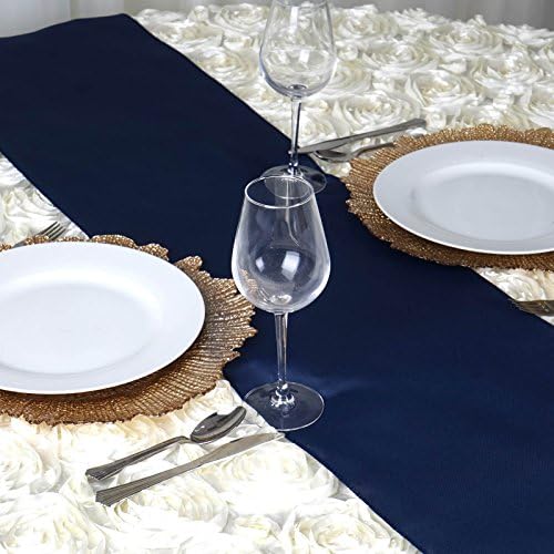 Mesa de casamento azul da marinha corredor 12x108 polegada grande coloração sólida poliéster pano decorativo artesanal