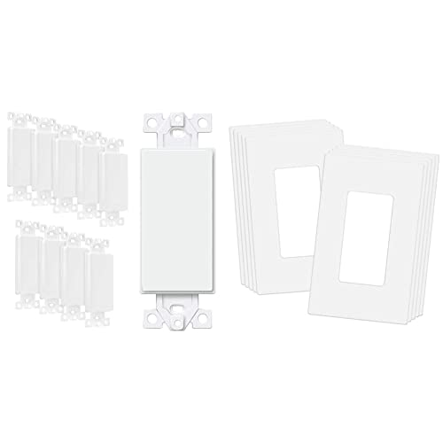 Enerlites Inserção de adaptador em branco para placas de parede do decorador, placas de parede de policarbonato