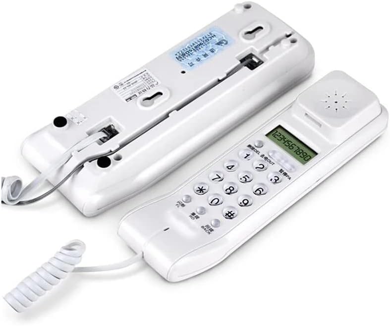 Telefone com fio KlHhg com tela LCD dupla, identificação de chamadas, sistemas duplos, telefone de mesa