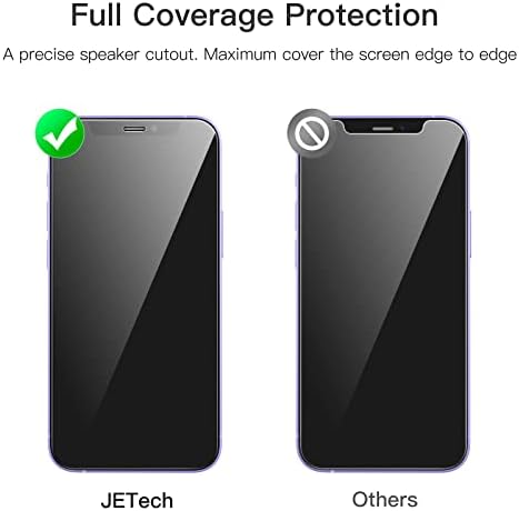 Protetor de tela de cobertura completa do Jetech para iPhone 12 mini 5,4 polegadas, 9h de filme de vidro