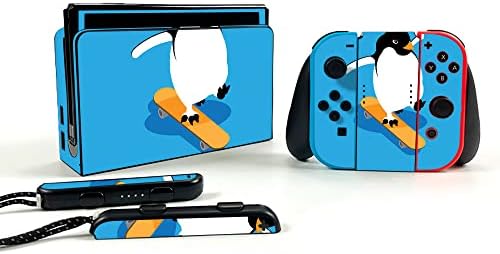 MightySkins Compatível com Nintendo Switch OLED - Skatista Penguin Protetor