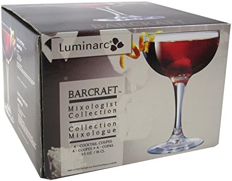 Luminarc Bar Craft de 5,5 onças de coquetel de cupê, conjunto de 4
