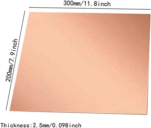 Placa de cobre de placa de latão Umky placa de cobre roxa 6 tamanhos diferentes placa de cobre espessura