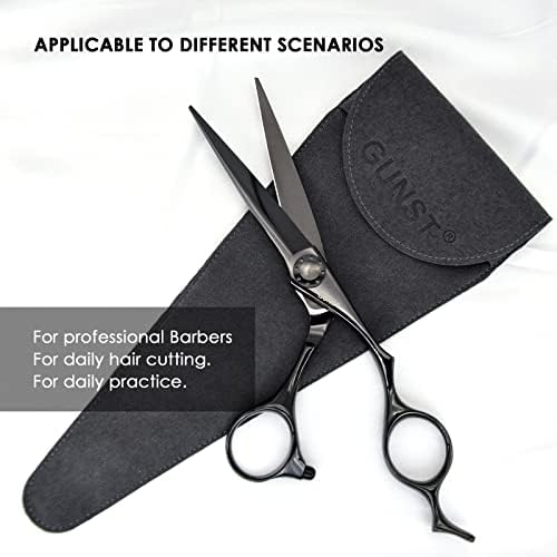 Tesouras de cabelo 6 polegadas para barbeiros profissionais, tesouras de corte de cabelo com revestimento
