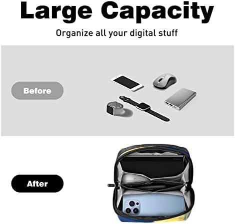 Organizador eletrônico de viagem, bolsa de tecnologia portátil, bolsa de acessórios eletrônicos, estojo de cabo