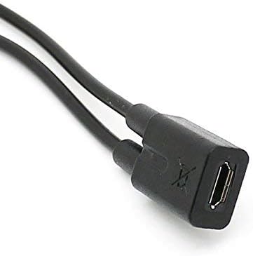 CY Micro USB fêmea a 2 micro USB Cabo de carga de extensão masculina para Galaxy S5 i9600 S4 i9500 Note2