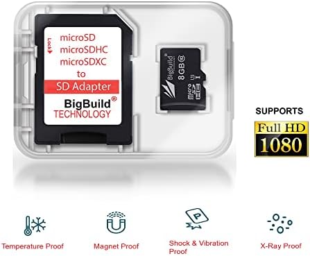 TECNOLOGIA BIGBUILD 8 GB Ultra Fast 80MB/S MicrosDHC Card para Xiaomi Redmi Nota 10, 10 Lite/pro/pro