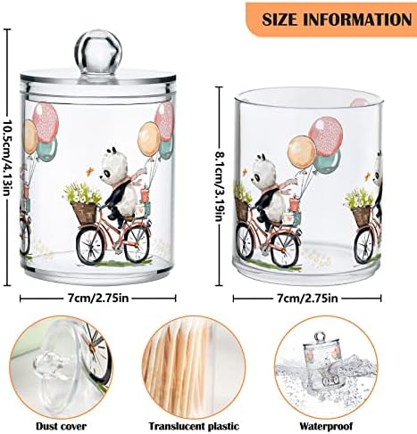 Yyzzh Panda Bicycle Box Balão Floral Butterfly 4 Pacote Distribuidor QTIP do Pacote para Cotton Swab