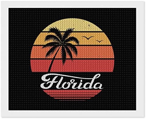 Kits de pintura de diamante do sol da Florida Palm 5D DIY FLILHO FULHO FILIONE