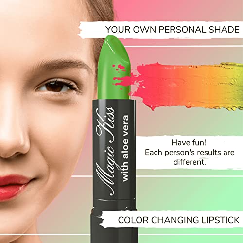 Magic Kiss Lipstick Set Aloe Vera Alteração da cor 6 pacote feito nos EUA