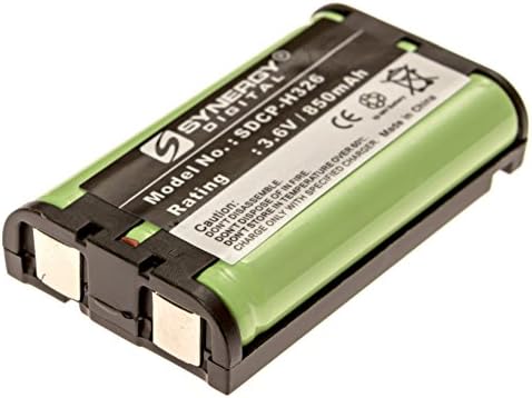 Synergy Digital SDCP-H326-Ni-MH, 3,6 volts, 850 mAh, Ultra Hi-Capacity Battery-Compatível com Panasonic HHR-P104,