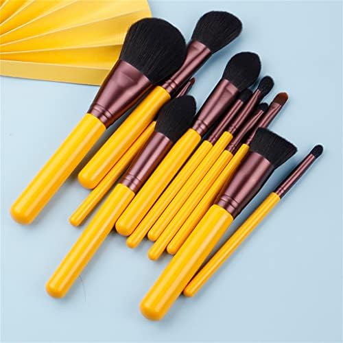 N/A Série amarela 11pcs escovas de cabelo sintéticos