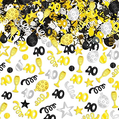 3000 peças confete de aniversário Glitter Número Decorações de aniversário Aniversário