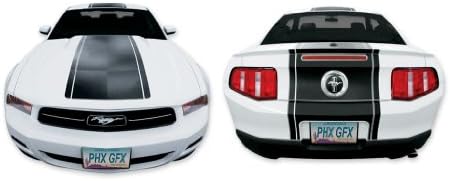 Mustang 2010 2011 2012 2012 Kit de Decalques e Stripes de Stripes de Racing de 2012 com Hood Scoop