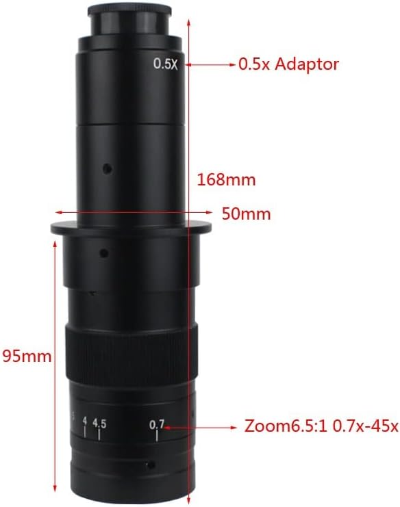 Acessórios para microscópio Ajustável 180x 120x 300x 200x 130x Lente de montagem de zoom C 0,7x ~ 4,5x Menificação