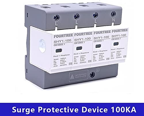 1PCS SPD Surge Protective Dispositivo AC 3p+N 40 ~ 80ka 60ka ~ 100ka 385v 420V Casa Relvo de proteção