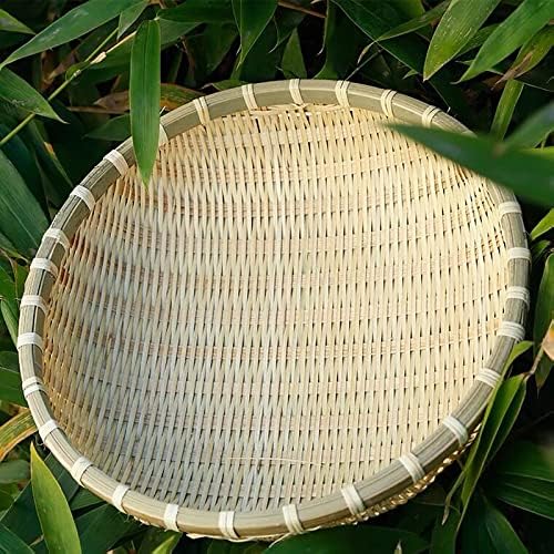 Bandeja de cesta de bambu de 3 pacote Cedilis, cesta de pão de vime, cesta de frutas de tecido artesanal