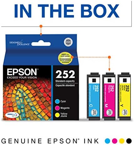 Epson T252 Durabrite Ultra Ink Capacidade Pacote de combinação colorida para impressoras de força de trabalho