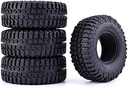Wonfast 4pcs RC Crawler 100mm pneus de borracha de 1,9 polegadas pneus definidos para 1:10 RC RAWLELER CAR