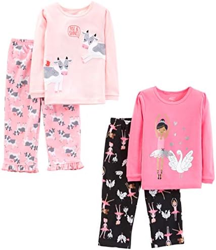 Alegras simples do conjunto de pijama de garotas de Carter e crianças de 4 peças