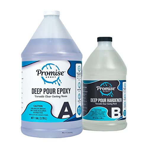 Promise Epóxi - kit de 1,5 galão de vazamento profundo, plástico derramável de até 2 de espessura resina